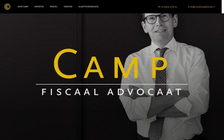 Screenshot di campfiscaaladvocaat.nl