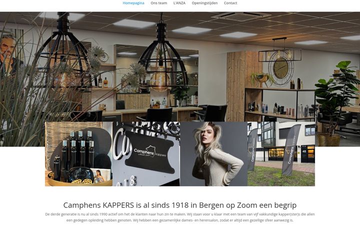 Screenshot di camphens.nl