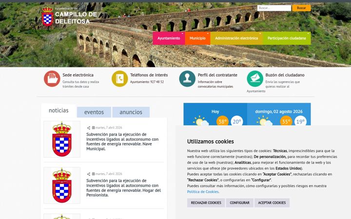 Screenshot of campillodedeleitosa.es