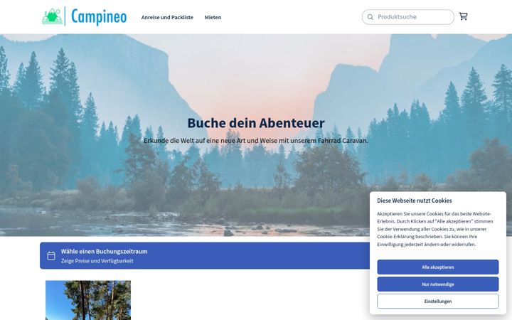Screenshot of campineo.de