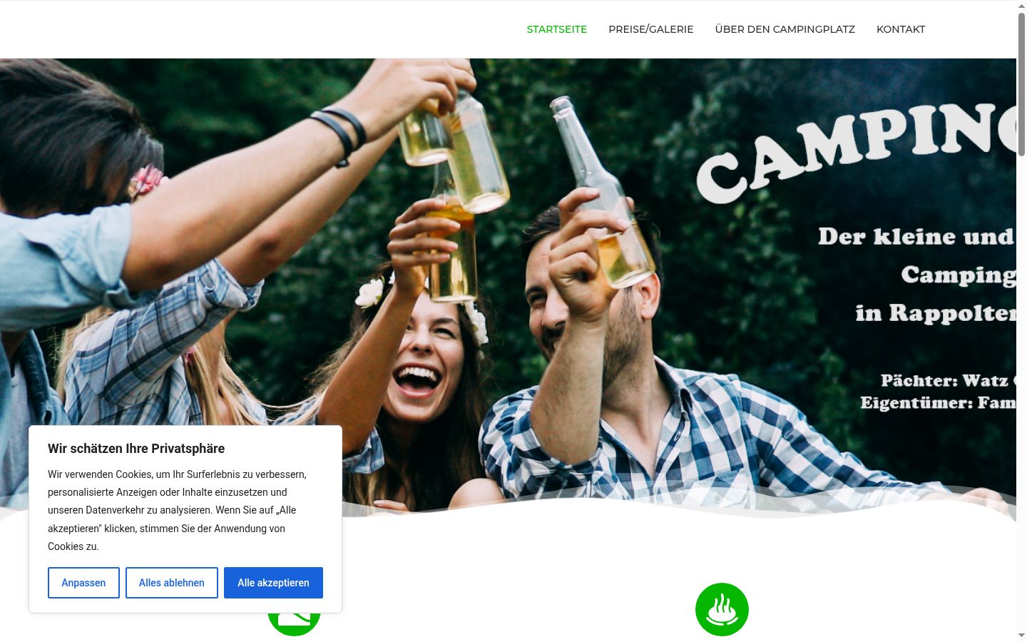 Sutikimo reklamjuostės, rodytos prieš bet kokią sąveiką, ekrano kopija