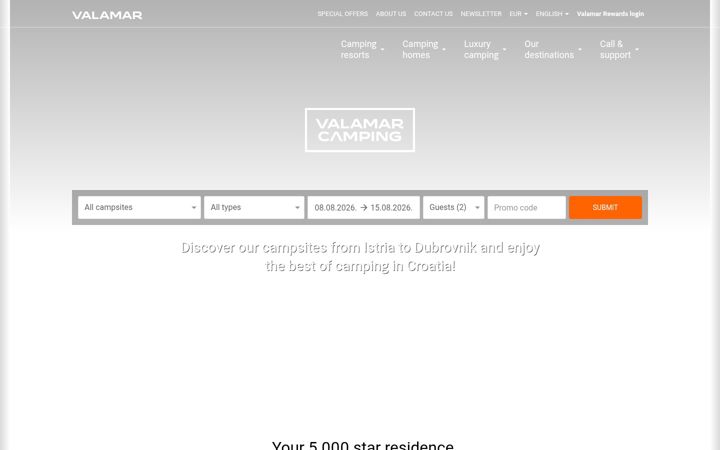 Screenshot of camping-adriatic.com