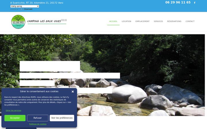 Screenshot van camping-ajaccio.fr