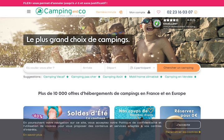 Screenshot of camping-and-co.com