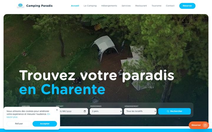 Kuvakaappaus sivustosta camping-aubeterre-sur-dronne.fr
