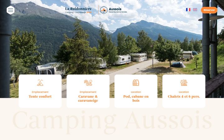 Screenshot of camping-aussois.com