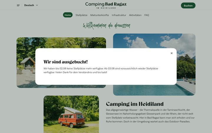 Screenshot of camping-badragaz.ch