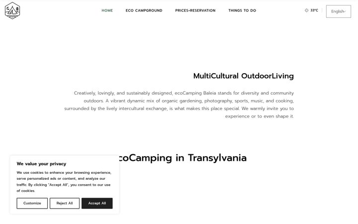 Skjámynd af camping-baleia.eu
