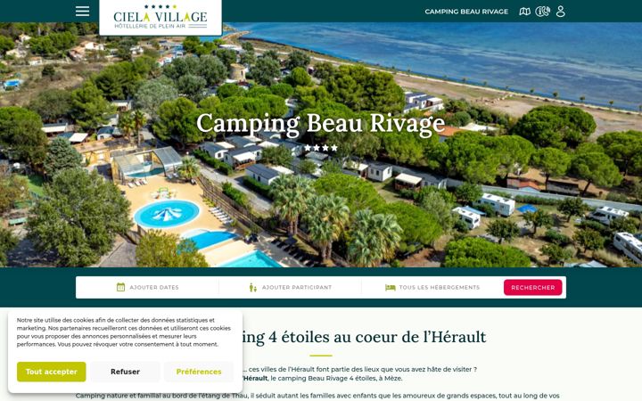 Zrzut ekranu camping-beaurivage.fr