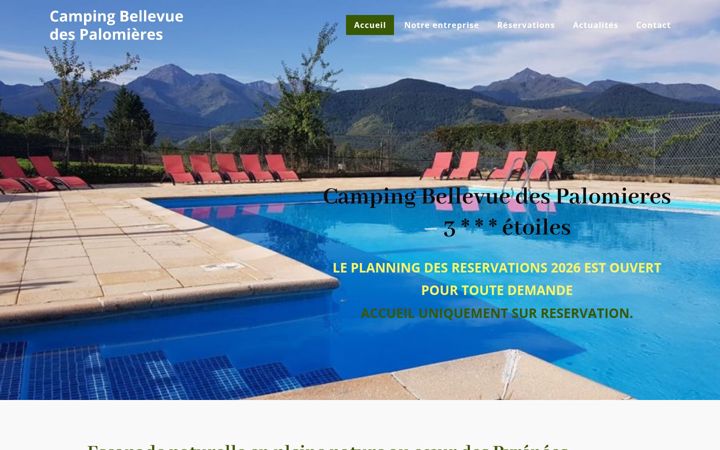 Screenshot of camping-bellevue-des-palomieres.com