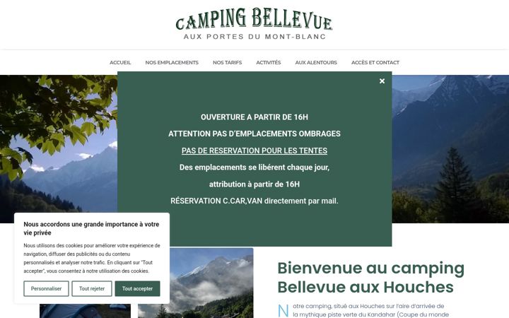 Screenshot of camping-bellevue-leshouches.com