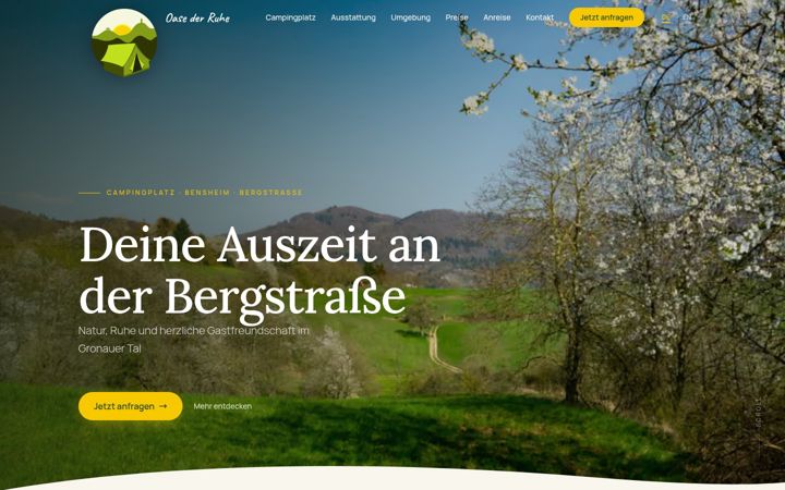 Screenshot of camping-bergstrasse.de