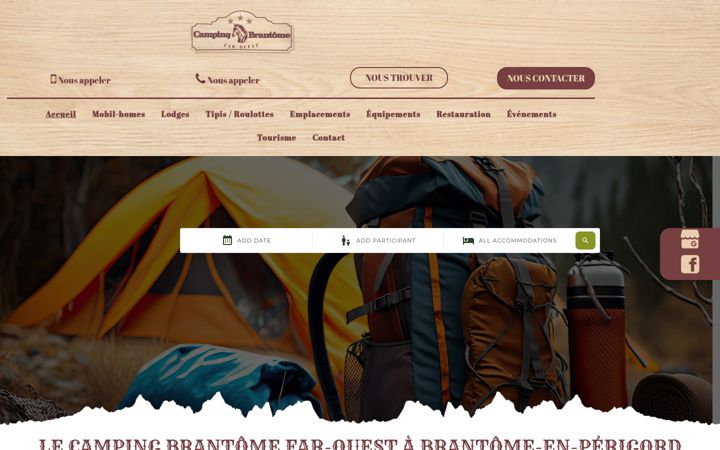Screenshot of camping-brantome-farouest.com