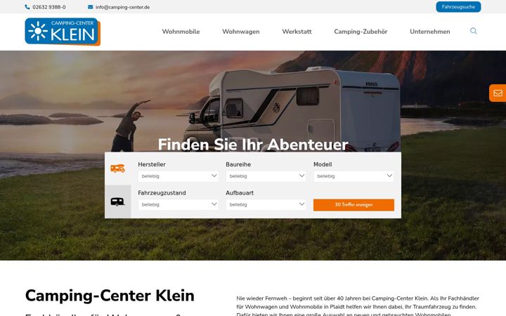 Screenshot του camping-center.de