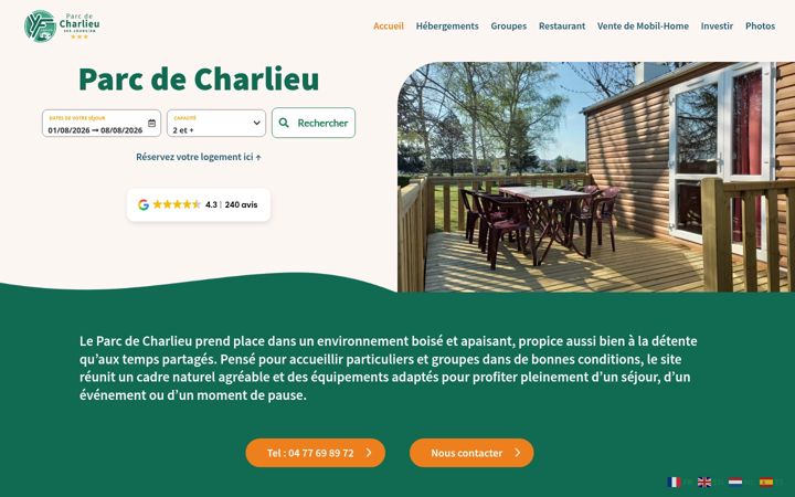 Ekrano kopija camping-charlieu.fr