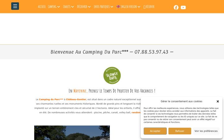 Screenshot of camping-chateau-gontier.fr