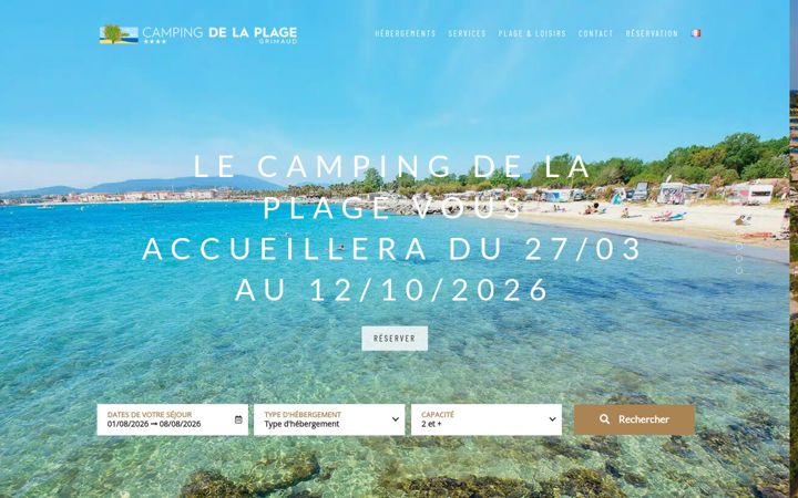 Screenshot of camping-de-la-plage.fr