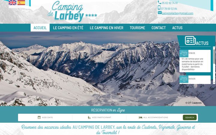 Screenshot of camping-de-larbey.com