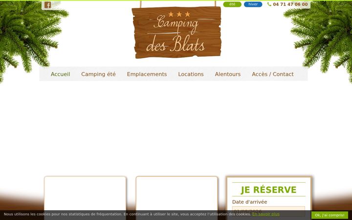 Screenshot of camping-des-blats.fr