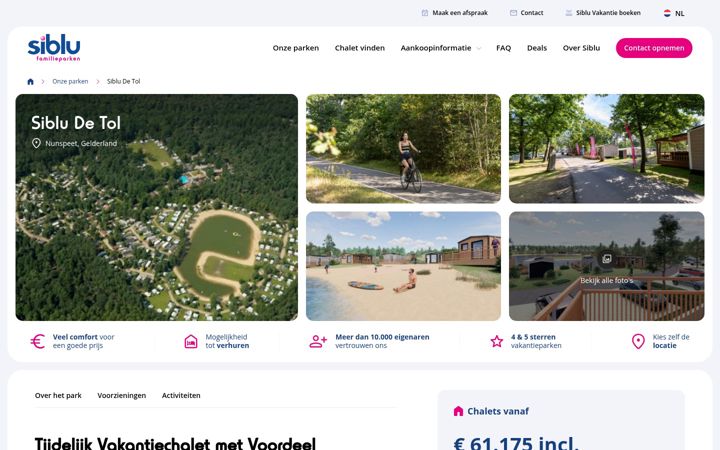 Screenshot di camping-detol.nl