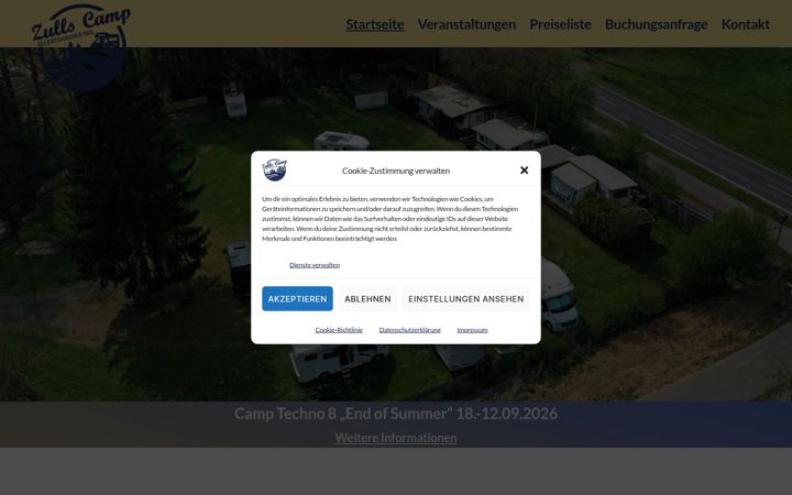 Screenshot of camping-ellertshausen.de