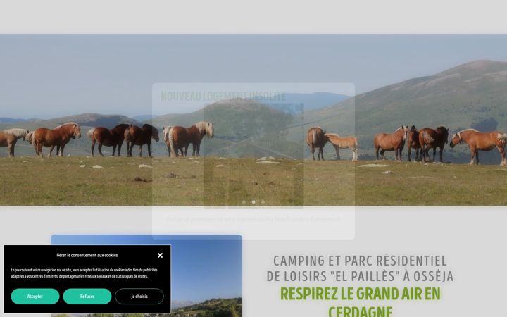 Screenshot of camping-elpailles-pyrenees.fr