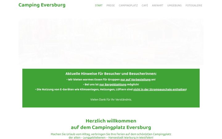 Screenshot του camping-eversburg.de