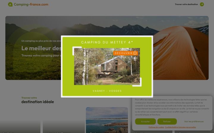 Screenshot of camping-france.com