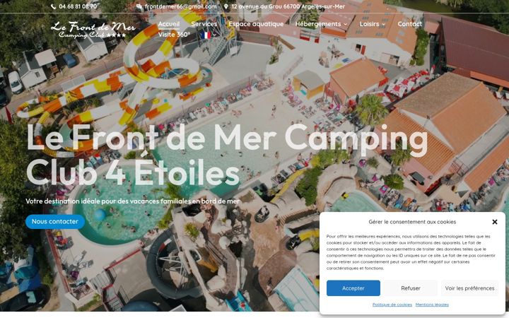 Screenshot of camping-front-mer.com