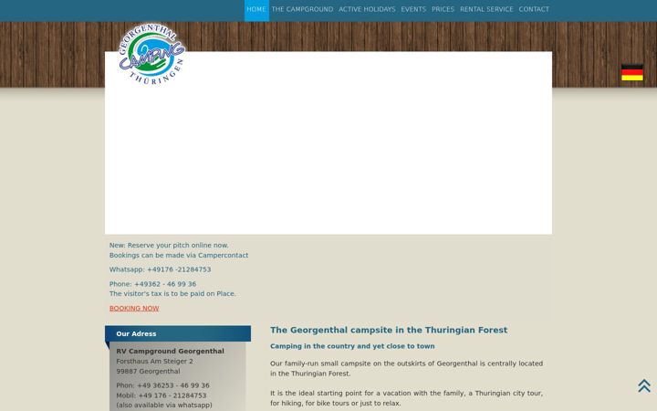 Screenshot του camping-georgenthal.de