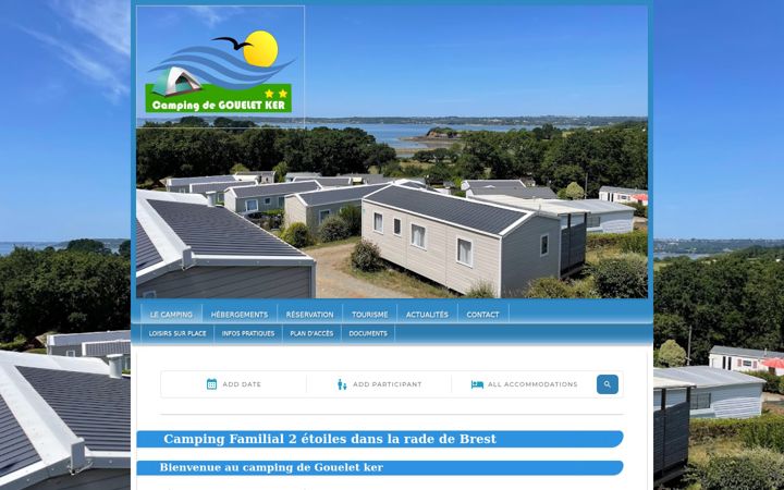 Screenshot of camping-goueletker.com