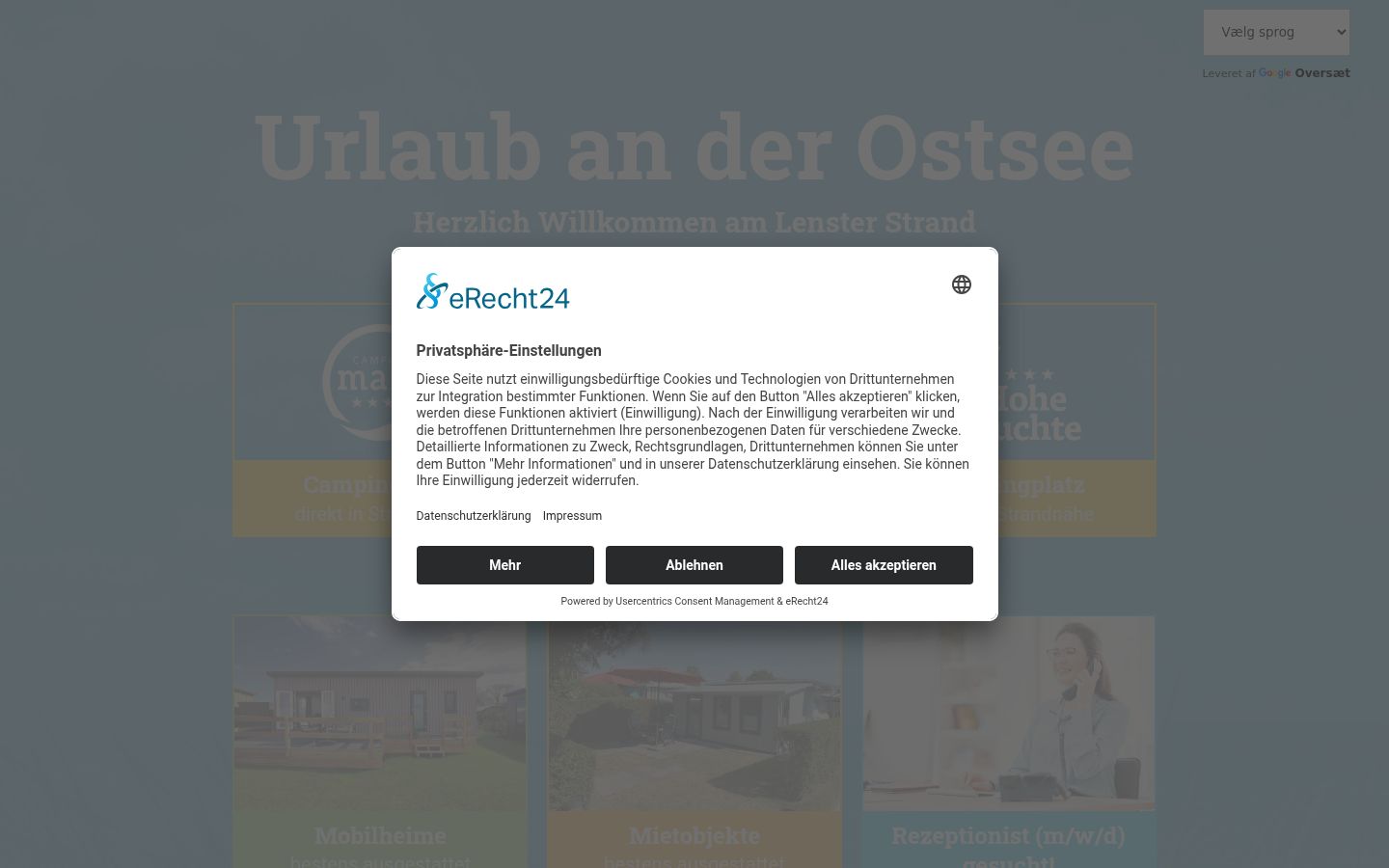 Screenshot tal-banner tal-kunsens muri qabel kwalunkwe interazzjoni