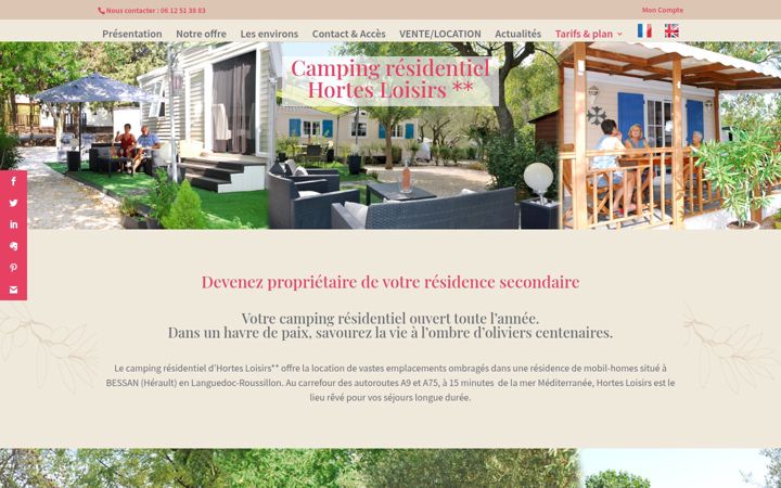 Screenshot of camping-hortes-loisirs.fr