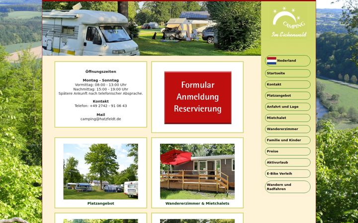 Screenshot of camping-im-eichenwald.de