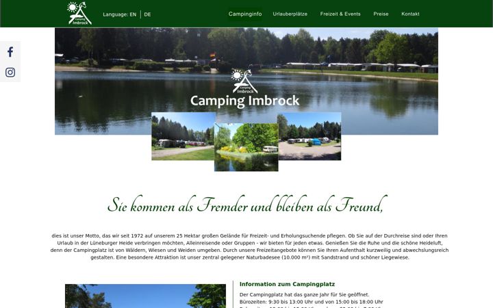 Screenshot of camping-imbrock.de