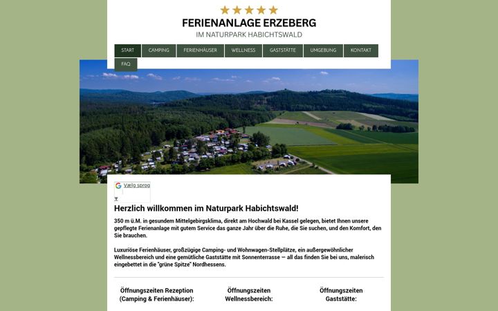 Screenshot του camping-kassel-bad-emstal-ferienhaus-mit-hund-wellness.de