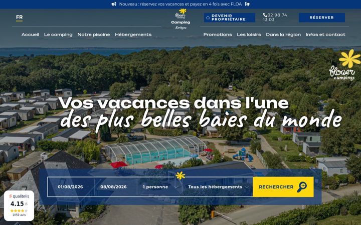 Screenshot of camping-kerleyou.com