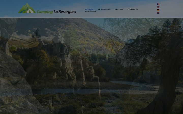 Screenshot of camping-la-besorgues-ardeche.com