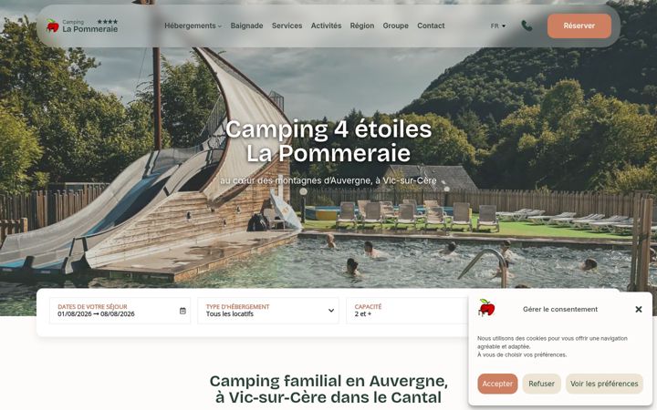 Screenshot of camping-la-pommeraie.com