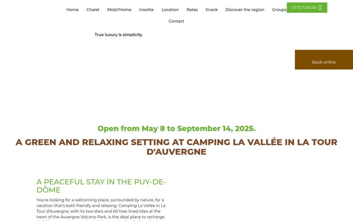 Screenshot of camping-la-vallee.eu