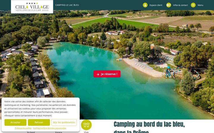 Zrzut ekranu camping-lacbleu.fr