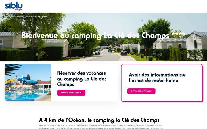 Ekraanipilt saidist camping-lacledeschamps.fr