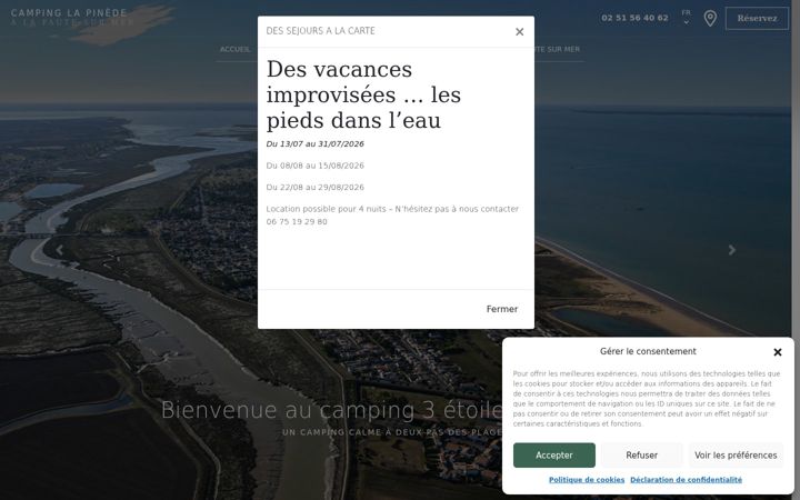 Screenshot di camping-lapinede.net