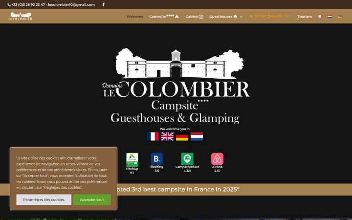 Snímek obrazovky camping-le-colombier.fr