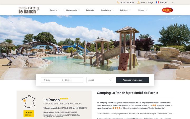 Screenshot of camping-le-ranch.com