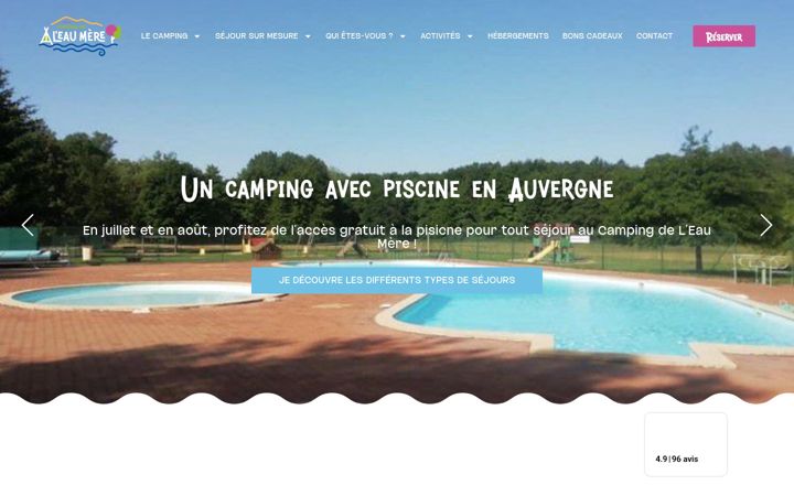 Екранна снимка на camping-leaumere.fr