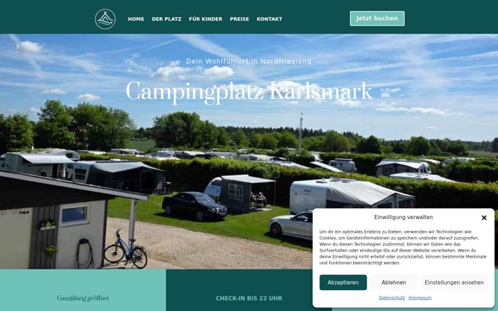 Screenshot of camping-leck.de