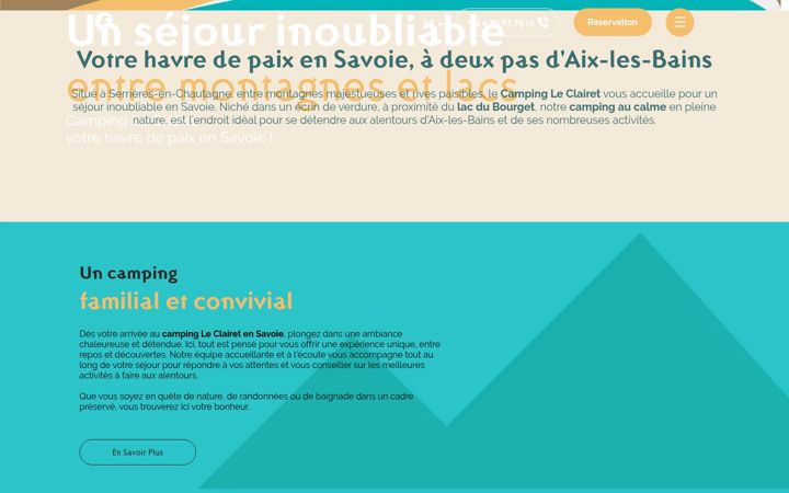 Snímek obrazovky camping-leclairet.fr