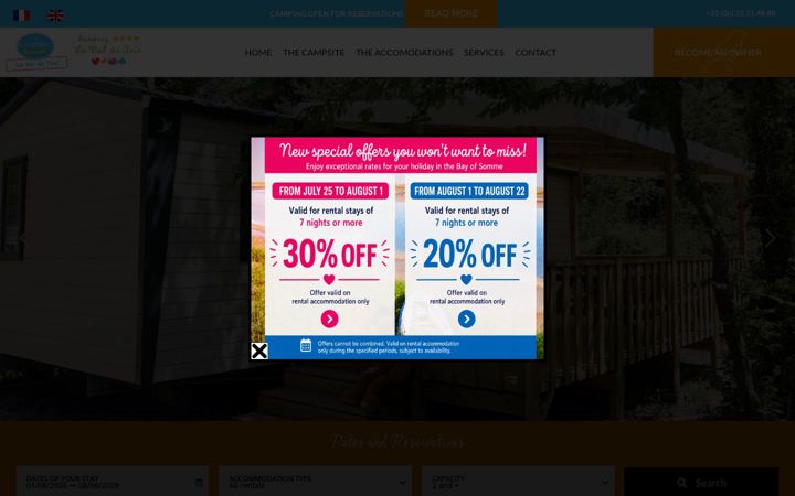 Captura de ecrã de camping-levaldetrie.fr