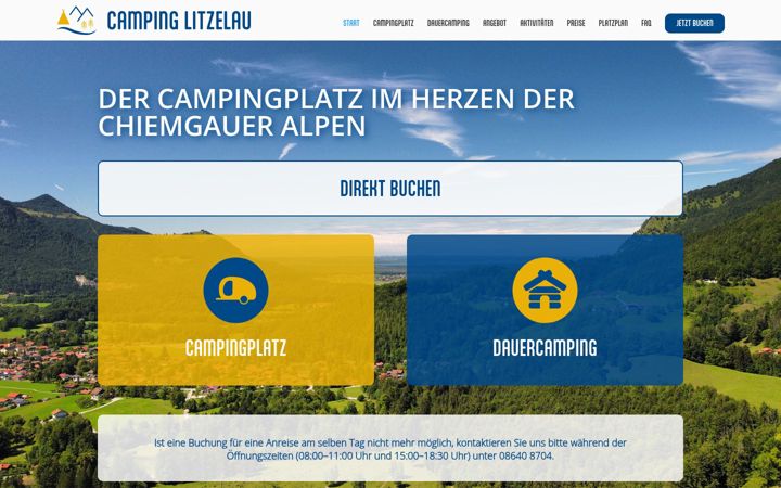 Screenshot of camping-litzelau.de